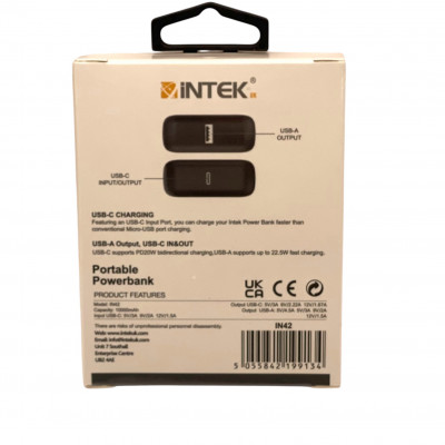 INTEK 10000mAh Portable Powerbank PD20W Fast Charging 